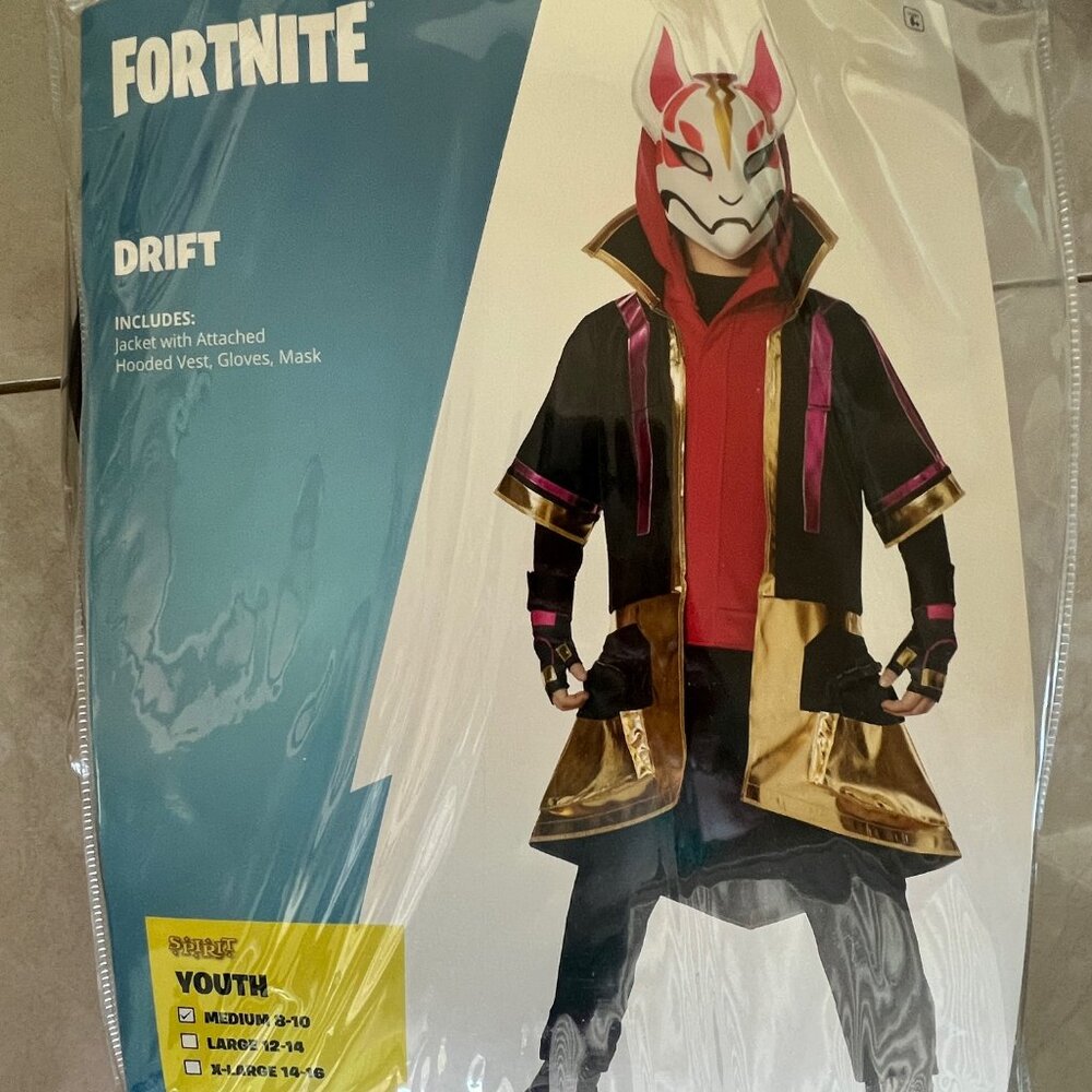 FORTNITE Deift Costume for Youth Medium 8-10